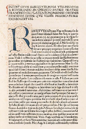 Il primo libro di economia a stampa - 1472