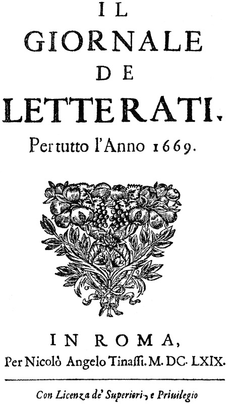 Il primo Giornale letterario italiano - 1668