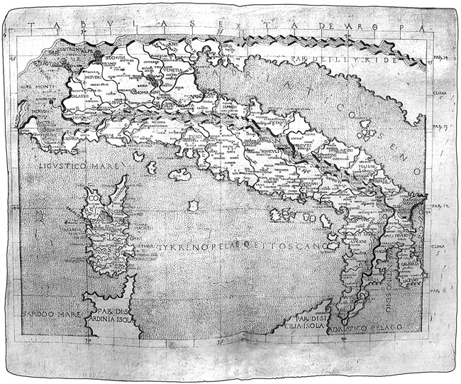 La prima carta 'moderna' dell'Italia - 1482